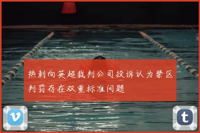 热刺向英超裁判公司投诉认为禁区判罚存在双重标准问题