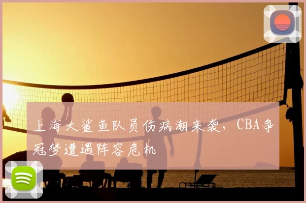 上海大鲨鱼队员伤病潮来袭，CBA争冠梦遭遇阵容危机